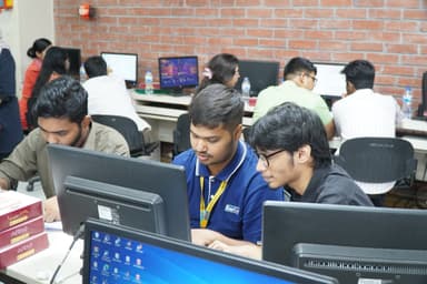 Strategy sessions mid-contest: Brainstorming the optimal solution.